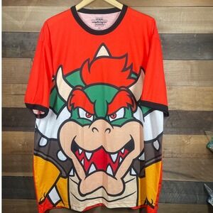 Super Nintendo World Bowser Face T Shirt Mens 2XL Red Universal Studios